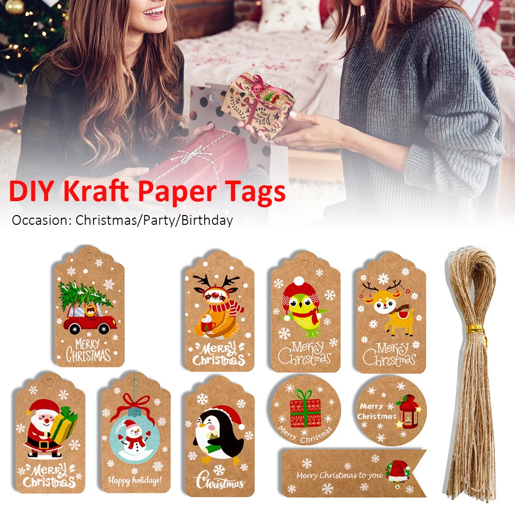 50Pcs Merry Christmas Kraft Paper Tags DIY Handmade Gift Wrapping Paper Labels Santa Claus Hang Tag Ornaments New Year Decor
50Pcs Merry Christmas Kraft Paper Tags DIY Handmade Gift Wrapping Paper Labels Santa Claus Hang Tag Ornaments New Year Decor