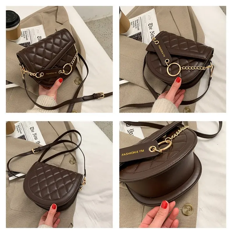 Lattice Tote Saddle Bag 2021 Fashion New High-quality PU Leather Women's Designer Handbag Vintage Shoulder Messenger Bag Purses 
Lattice Tote Saddle Bag 2021 Fashion New High-quality PU Leather Women's Designer Handbag Vintage Shoulder Messenger Bag Purses