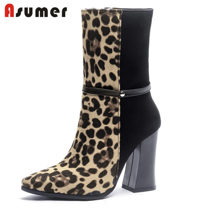 Asumer 2022 Plus Size 50 Newest High Heels Ankle Boots Women Shoes Zipper Leopard Pointed Toe Winter Fashion Shoes Ladies
Asumer 2022 Plus Size 50 Newest High Heels Ankle Boots Women Shoes Zipper Leopard Pointed Toe Winter Fashion Shoes Ladies