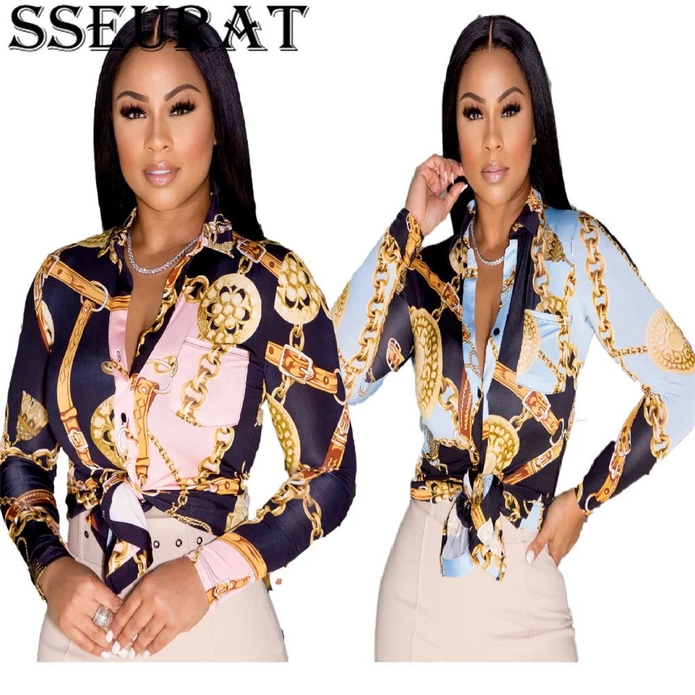 SSEYRAT Autumn Office Clothes Women Fashion Elegant Vintage Print Blouse Casual Button Up Blouses Sexy Shirt Long Sleeve Top
SSEYRAT Autumn Office Clothes Women Fashion Elegant Vintage Print Blouse Casual Button Up Blouses Sexy Shirt Long Sleeve Top