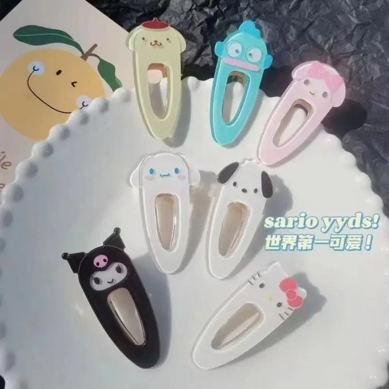 2Pcs Kawaii Cinnamoroll My Melody Kuromi Large Hairpin Animation Peripherals Cute Pochacco Decorative Hair Accessories
2Pcs Kawaii Cinnamoroll My Melody Kuromi Large Hairpin Animation Peripherals Cute Pochacco Decorative Hair Accessories
