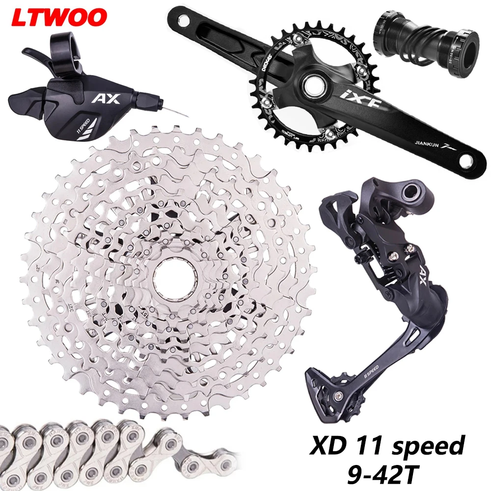 Кассета LTWOO MTB XD 11speed 9-42T 1*11S Groupset 11S переключатель передач задний переключатель передач 170 мм коленчатый BB набор 11 в цепной ток для горного вел...
Кассета LTWOO MTB XD 11speed 9-42T 1*11S Groupset 11S переключатель передач задний переключатель передач 170 мм коленчатый BB набор 11 в цепной ток для горного вел...