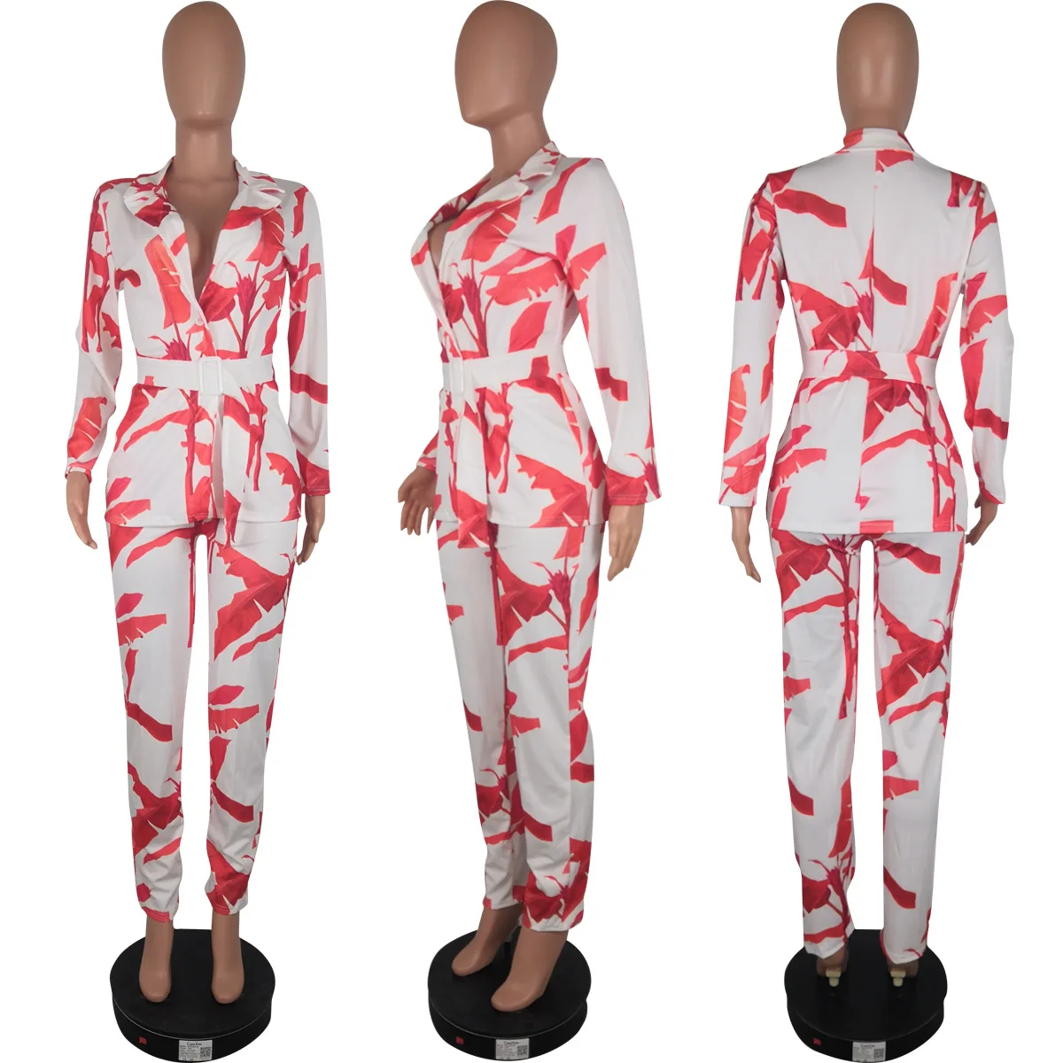 KALENMOS Autumn Leaf Print Women Set Notched Neck With Sashes Blazers Pencil Pants Suit Street Two Piece Set Matching Outfit
KALENMOS Autumn Leaf Print Women Set Notched Neck With Sashes Blazers Pencil Pants Suit Street Two Piece Set Matching Outfit