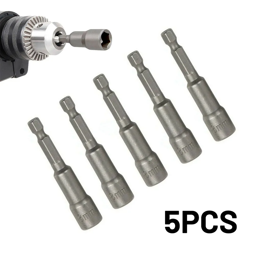 5Pcs 8mm 1/4" Hex Screwdriver Socket Sleeve Nut Driver Set Magnetic Screwdriver Bit For Electric Drill
5Pcs 8mm 1/4" Hex Screwdriver Socket Sleeve Nut Driver Set Magnetic Screwdriver Bit For Electric Drill