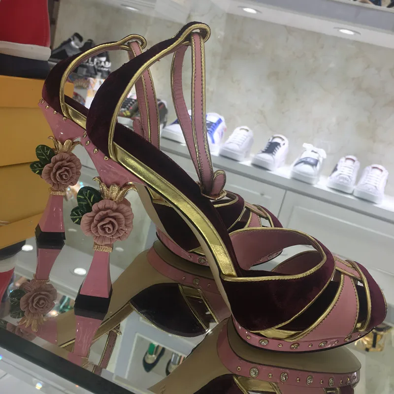 Prowow Sandals Women Floral Heels Shoes Women Leather Sandalias Mujer Peep Toe Zapatillas Mujer Mixed Color Sandalia Feminina
Prowow Sandals Women Floral Heels Shoes Women Leather Sandalias Mujer Peep Toe Zapatillas Mujer Mixed Color Sandalia Feminina