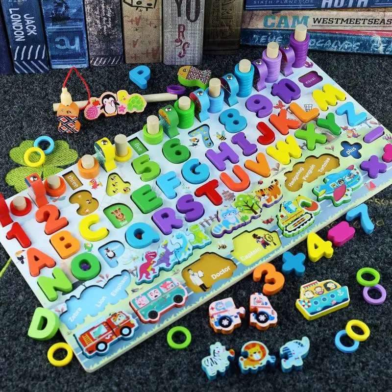 Wooden Fishing Toys Montessori Educational Digital Animal Traffic Figure Matching Puzzle Preschool Busy Board Children's Toys
Wooden Fishing Toys Montessori Educational Digital Animal Traffic Figure Matching Puzzle Preschool Busy Board Children's Toys