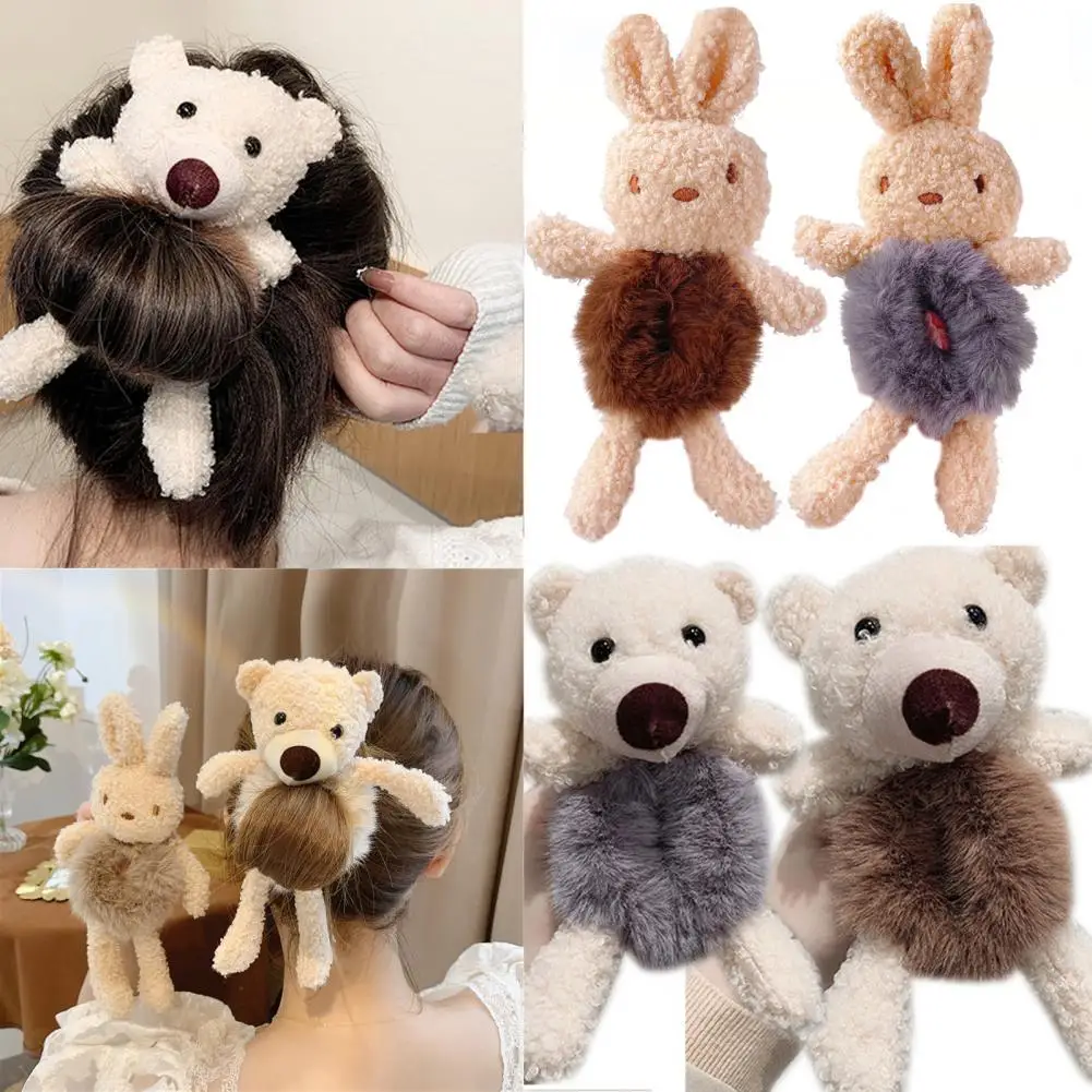 Stretchy Hair Tie Attractive Soft Bear Rabbit Shape Elastic Comfortable Plush Ponytail Holder Hair Scrunchie for Daily Life Hair 
Stretchy Hair Tie Attractive Soft Bear Rabbit Shape Elastic Comfortable Plush Ponytail Holder Hair Scrunchie for Daily Life Hair