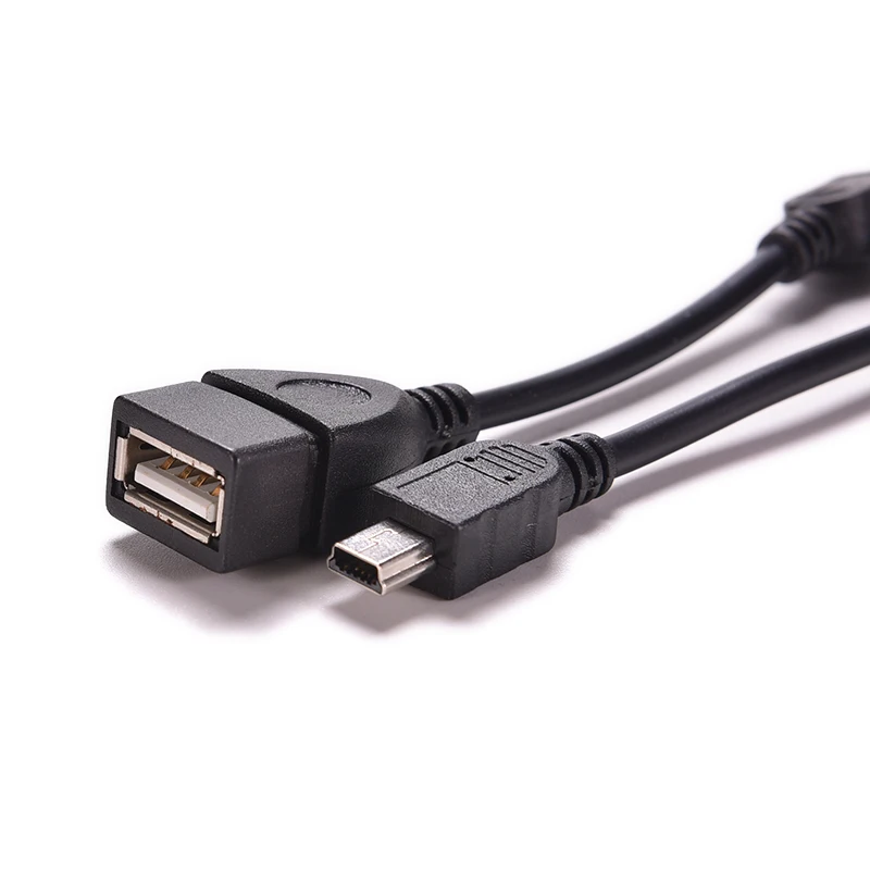 

New 10cm Black 5pin Mini USB Male To USB 2.0 Type A Female OTG Host Adapter Cable OTG Cable For Cellphone MP3 MP4 Camera