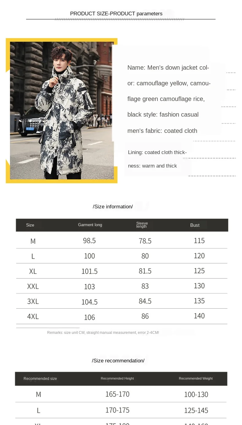 ANSZKTN new Winter down jacket for men hot style medium length 90%white duck down popular logo slimming camouflage jacket
ANSZKTN new Winter down jacket for men hot style medium length 90%white duck down popular logo slimming camouflage jacket