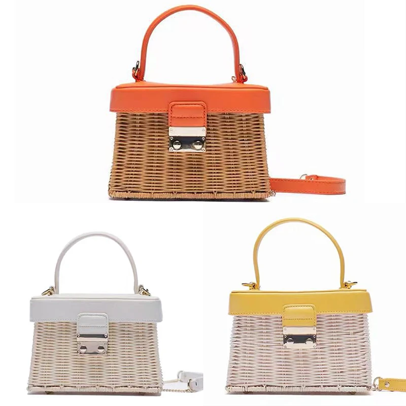 2021 Brand basket bag for Women ZA Customized Flip Woven Crossbody Bags Basket Straw Rattan Bag Women Box Vintage Straw Handbag
2021 Brand basket bag for Women ZA Customized Flip Woven Crossbody Bags Basket Straw Rattan Bag Women Box Vintage Straw Handbag