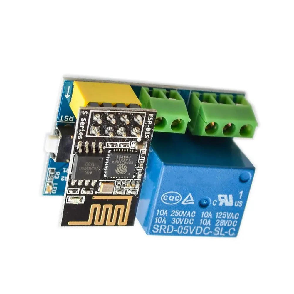 DC 5V Relay Module Board ESP8266 ESP-01S WiFi Remote Relay Module Multi-functional for Intelligent Home Development Board
DC 5V Relay Module Board ESP8266 ESP-01S WiFi Remote Relay Module Multi-functional for Intelligent Home Development Board