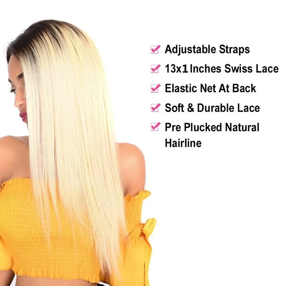 Middle Part Ombre Brazilian Remy Straight Human Hair Wigs 2Tone Dark Roots 1B 613 Ombre Blonde 13x1 Lace Part Wig with Baby Hair
Middle Part Ombre Brazilian Remy Straight Human Hair Wigs 2Tone Dark Roots 1B 613 Ombre Blonde 13x1 Lace Part Wig with Baby Hair