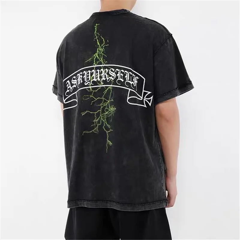 Spring And Summer New Askyurself Lost In Paradise T-Shirt Men's And Women's Retro Wash Printed Short Sleeve Askyurself T-Shirt
Spring And Summer New Askyurself Lost In Paradise T-Shirt Men's And Women's Retro Wash Printed Short Sleeve Askyurself T-Shirt