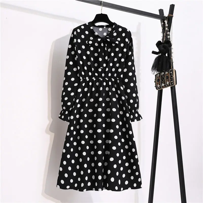 2021 New Fashion Women's Dot Print Dress Female Casual Style Spring And Autumn Full Sleeved Dresses
2021 New Fashion Women's Dot Print Dress Female Casual Style Spring And Autumn Full Sleeved Dresses