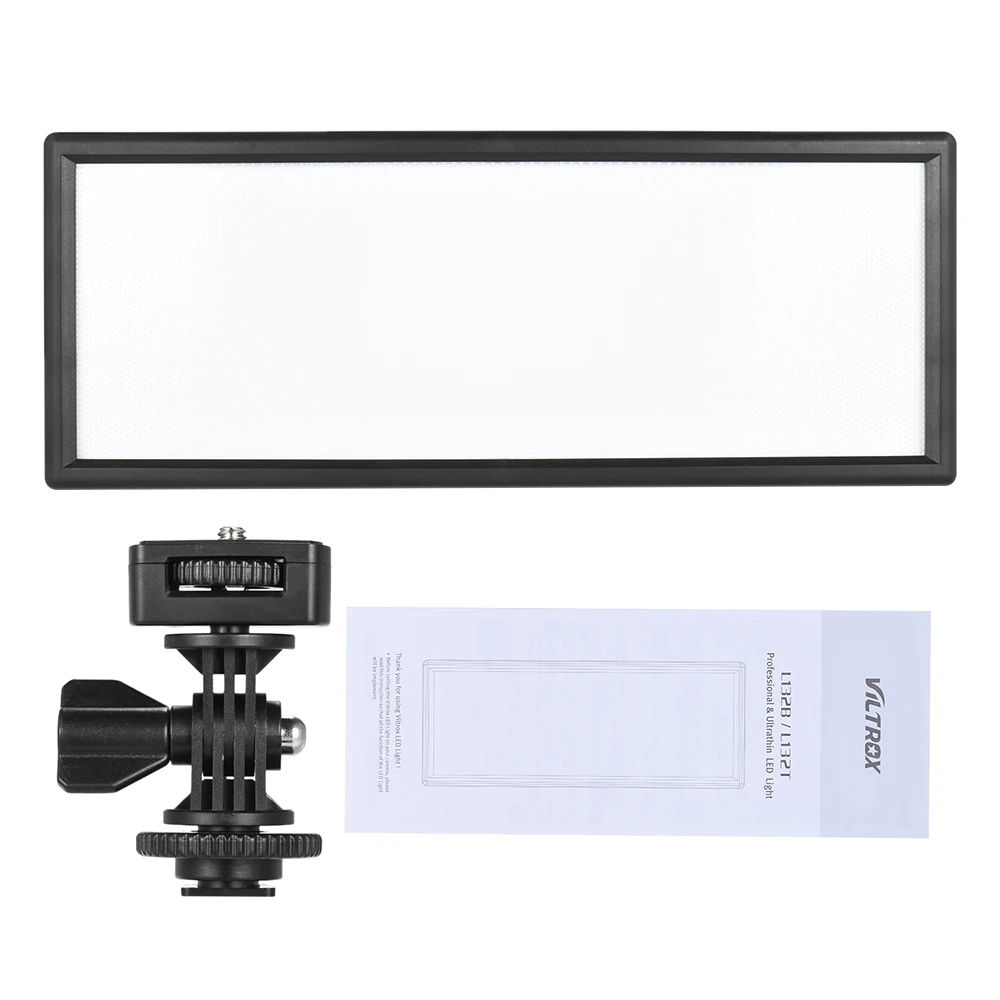 Viltrox L132T Ultra-thin LED Video Light Photography Fill Light 3300K-5600K CRI95+ for Canon Nikon Sony DSLR Camera Camcorder