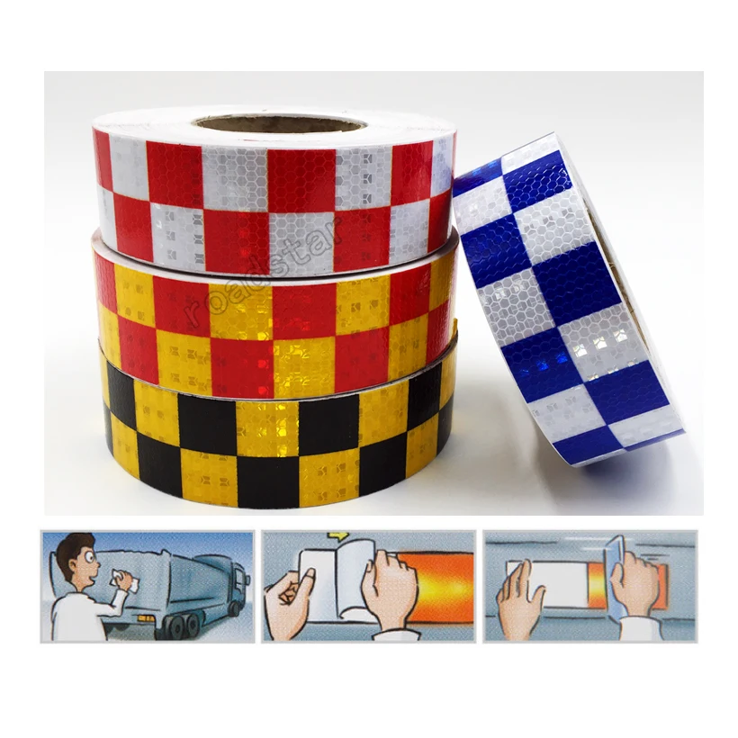 For5cm X 5m Acrylic Adhesive Shining Reflective Warning Tape / Square Printing Reflective Tape For Cars Safety
For5cm X 5m Acrylic Adhesive Shining Reflective Warning Tape / Square Printing Reflective Tape For Cars Safety