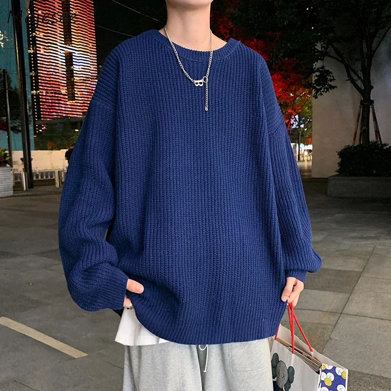 Solid Color Pullovers Men Baggy Simple Sweaters Winter Cozy Soft Warm Jumpers Korean Style All-match Hombre Clothing New Arrival
Solid Color Pullovers Men Baggy Simple Sweaters Winter Cozy Soft Warm Jumpers Korean Style All-match Hombre Clothing New Arrival
