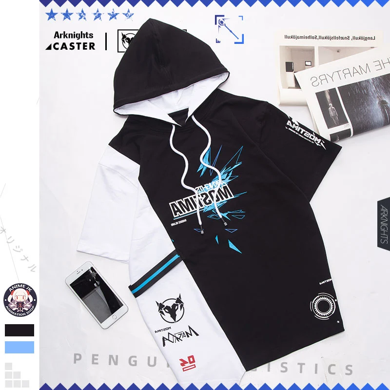Arknights Mostima Cosplay Summer Hooded Casual T-shirt Tee Men Women Short Sleeve T shirt Tops Anime Fashion Pullover Student
Arknights Mostima Cosplay Summer Hooded Casual T-shirt Tee Men Women Short Sleeve T shirt Tops Anime Fashion Pullover Student