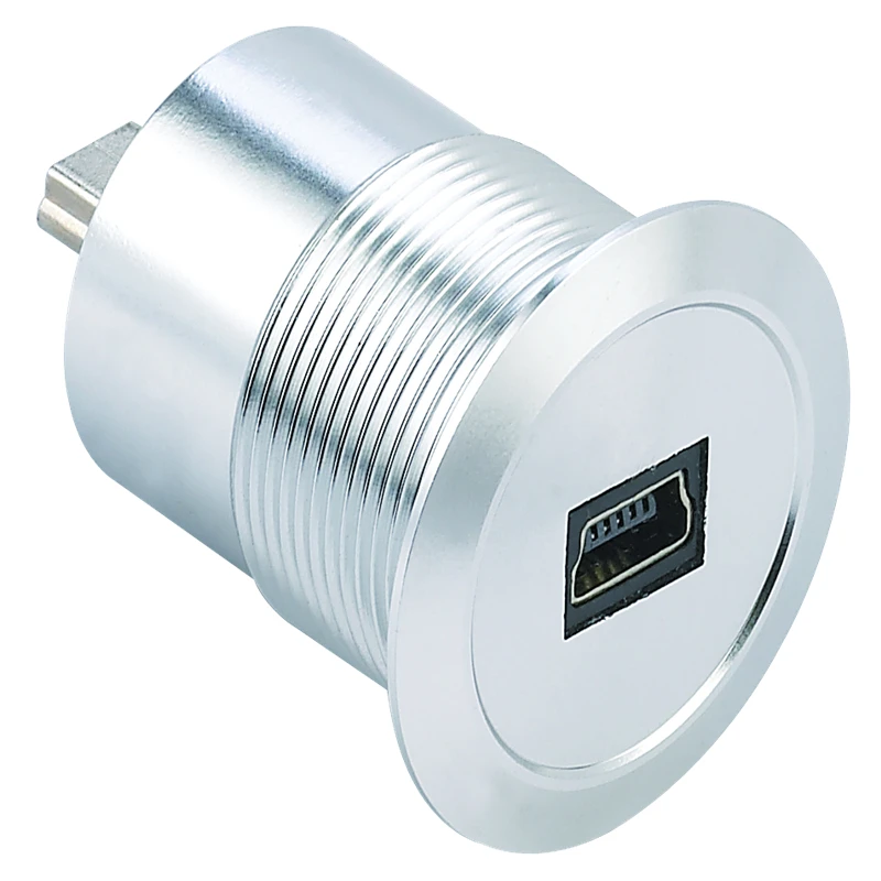 22mm MINI USB Panel mount socket (MINI USB2.0 Female change to male )
22mm MINI USB Panel mount socket (MINI USB2.0 Female change to male )