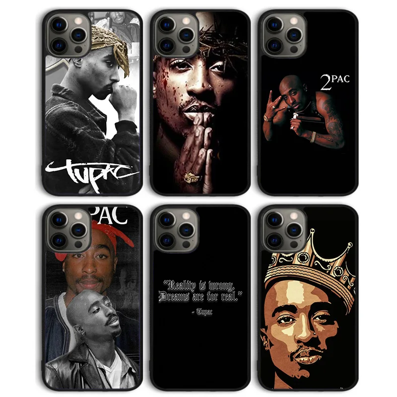 Чехол для телефона 2pac tupac Crown 2 pac задняя крышка iPhone 13 11 12 Pro Max mini XS XR X 8 Plus 7 SE 2020 6S 5S