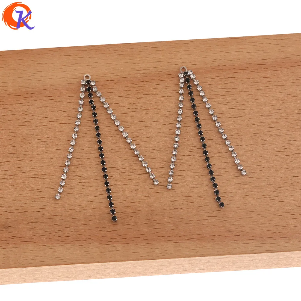 Cordial Design 100Pcs 6*66MM Jewelry Accessories/Earring Findings/Rhinestone Claw Chain/Tassel Shape/Hand Made/DIY Making
