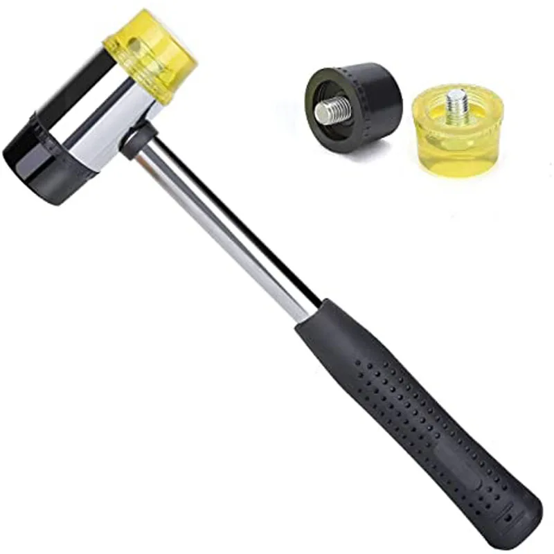 Rubber Mallet Double-Face Hammer with Soft/Hard Tips & Non-Slip Rubber Handle for Soap Making , Leather Crafts, Jewelry
Rubber Mallet Double-Face Hammer with Soft/Hard Tips & Non-Slip Rubber Handle for Soap Making , Leather Crafts, Jewelry