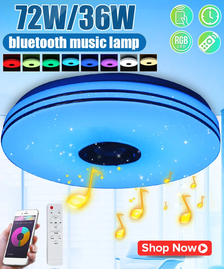 Modern RGB LED Ceiling Light Home Bedroom Lighting 36W 72W APP bluetooth Music Light Smart Ceiling Lamp With Remote Control
Modern RGB LED Ceiling Light Home Bedroom Lighting 36W 72W APP bluetooth Music Light Smart Ceiling Lamp With Remote Control