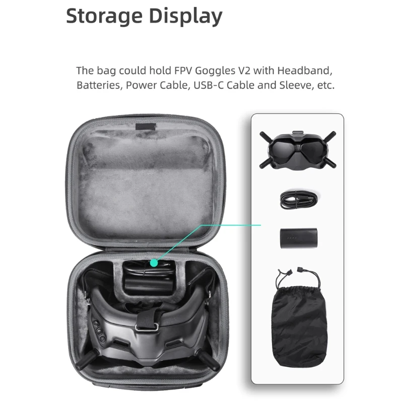 Travel Carry Case Storage Protective Bag Storage Box for -DJI FPV Goggles V2 FPV Drone Accessories 
Travel Carry Case Storage Protective Bag Storage Box for -DJI FPV Goggles V2 FPV Drone Accessories