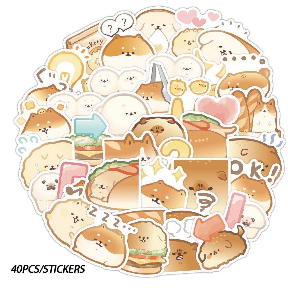 40PCS Cartoons Bread Dog Stickers Diary Handmade Adhesive Paper Flake Sticker Scrapbooking Pegatinas Stationery Stickers
40PCS Cartoons Bread Dog Stickers Diary Handmade Adhesive Paper Flake Sticker Scrapbooking Pegatinas Stationery Stickers