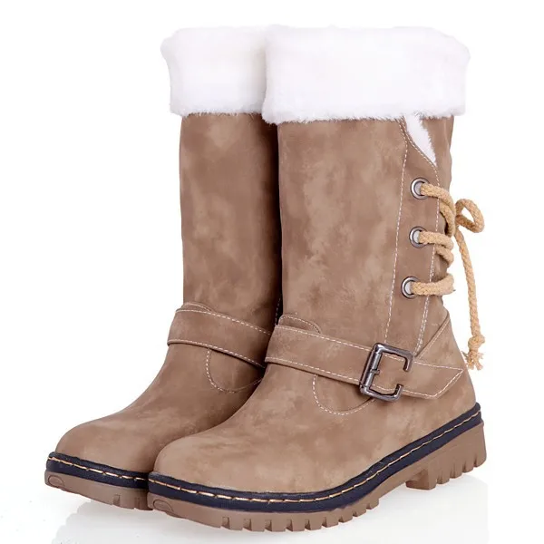 Women's fashion snow boots Women Suede Leather Lace Up Black Boots Warm Wool Ladies Winter Fur Shoes Handmade Large size
Women's fashion snow boots Women Suede Leather Lace Up Black Boots Warm Wool Ladies Winter Fur Shoes Handmade Large size