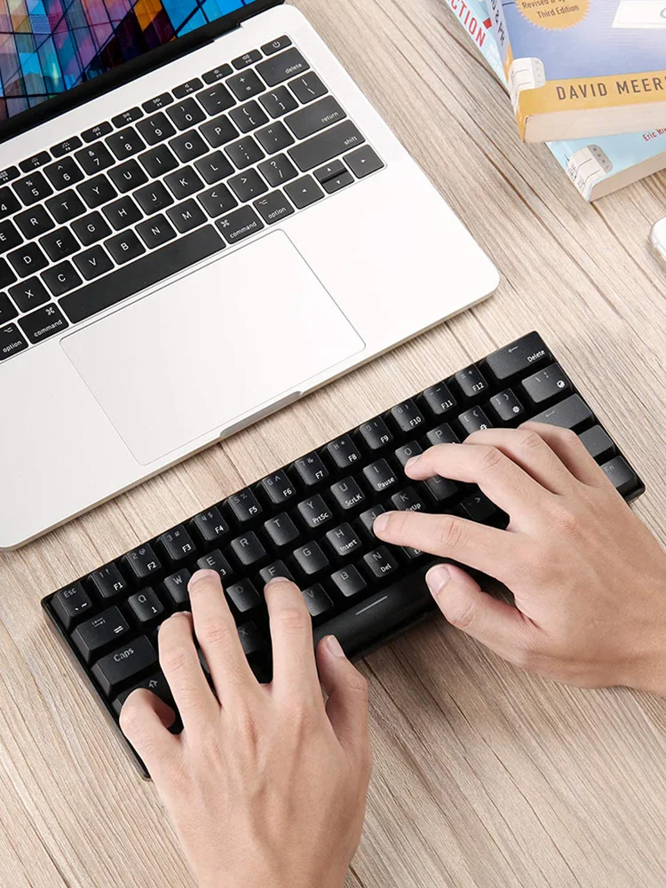 Mechanical Gaming Keyboard BT&Wired Dual Mode Keyboard Backlight 61 Key Mini Mechanical Keyboard for PC and Laptop
Mechanical Gaming Keyboard BT&Wired Dual Mode Keyboard Backlight 61 Key Mini Mechanical Keyboard for PC and Laptop