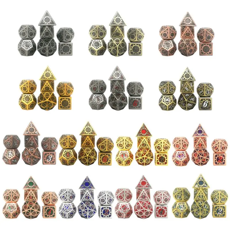 Metal Dice Set D&D Metal Polyhedral Dice Set DND Role Playing Games Board Game
Metal Dice Set D&D Metal Polyhedral Dice Set DND Role Playing Games Board Game