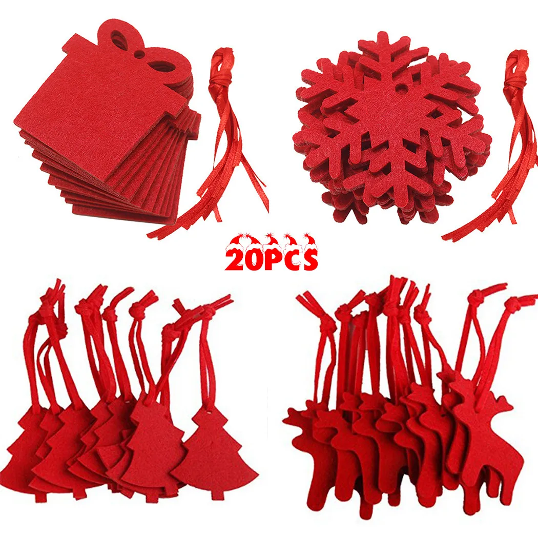 20Pcs Felt Christmas Tree Pendants Ornaments Xmas Hanging Ornaments DIY Craft Christmas Nnavidad Pendant Drop Ornaments
20Pcs Felt Christmas Tree Pendants Ornaments Xmas Hanging Ornaments DIY Craft Christmas Nnavidad Pendant Drop Ornaments