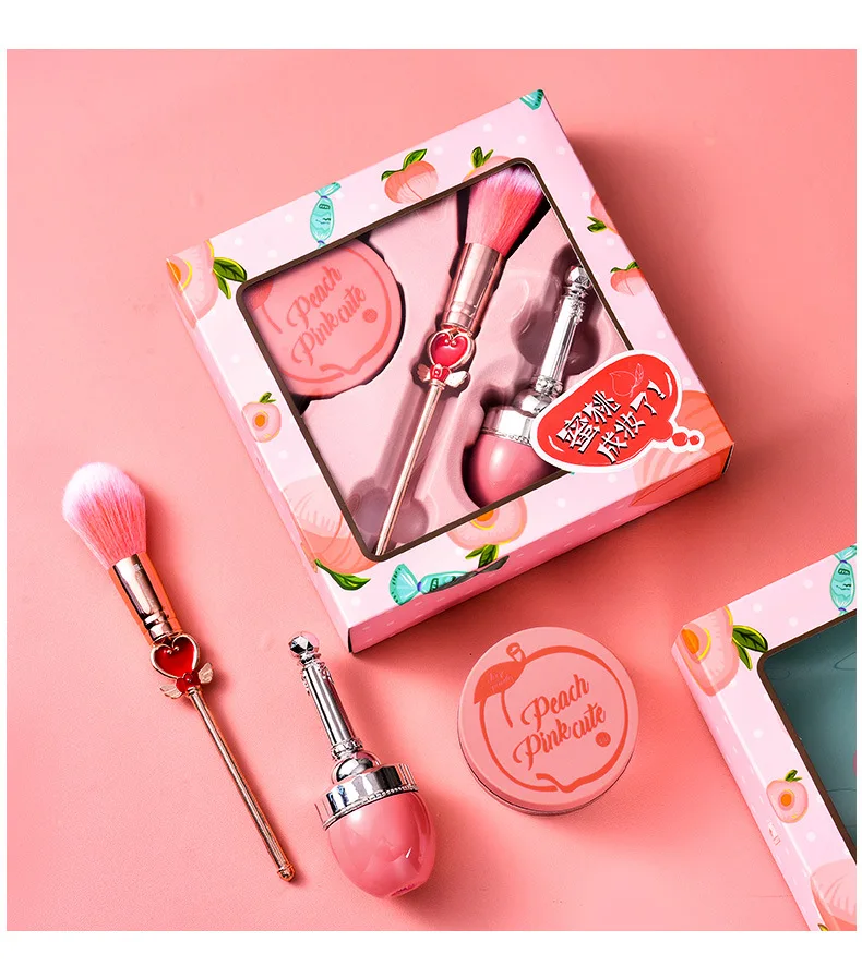 Peach Blush Loose Powder Makeup Brush Makeup Set Girly Heart Three-Piece Gift Box Girl Gift Makeup Kit Wholesale Makeup
Peach Blush Loose Powder Makeup Brush Makeup Set Girly Heart Three-Piece Gift Box Girl Gift Makeup Kit Wholesale Makeup