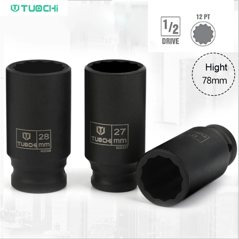 1/2" Drive Master Deep Impact Socket Set 12 Point Metric Nut Socket CR-MO Air Pneumatic Socket Head for Car Truck Repair Tool
1/2" Drive Master Deep Impact Socket Set 12 Point Metric Nut Socket CR-MO Air Pneumatic Socket Head for Car Truck Repair Tool