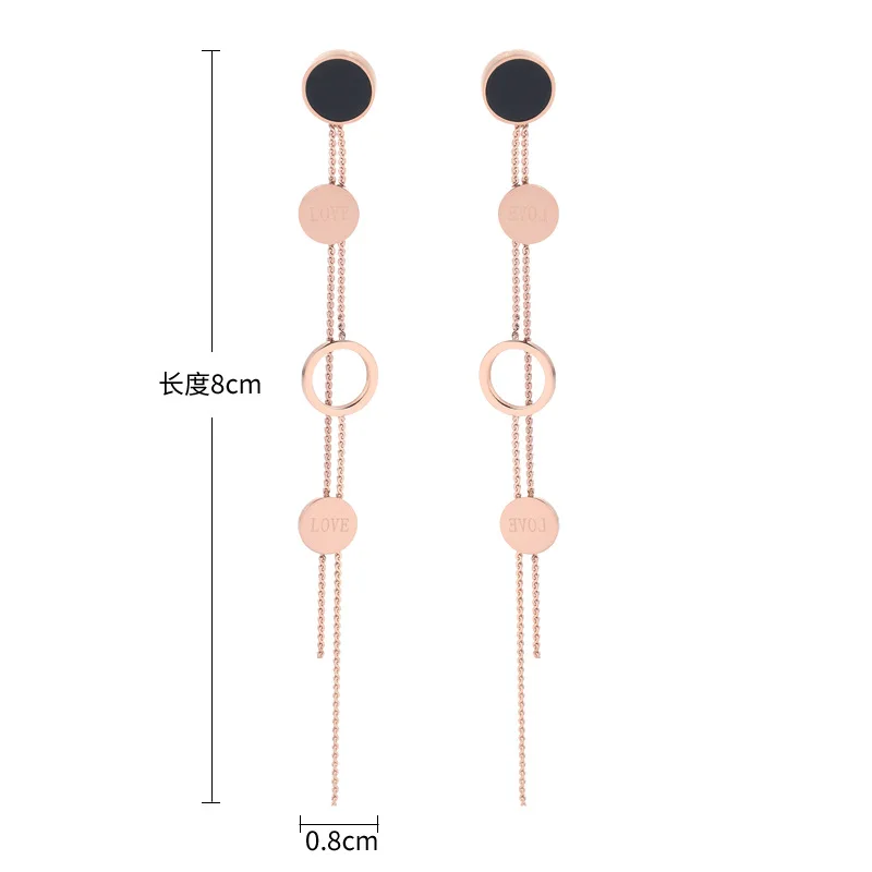 Explosive Hot Style Earrings Suitable for Spring are thin, Tassels, Black Rings, Female Long Pendant earrings, temperament black
Explosive Hot Style Earrings Suitable for Spring are thin, Tassels, Black Rings, Female Long Pendant earrings, temperament black