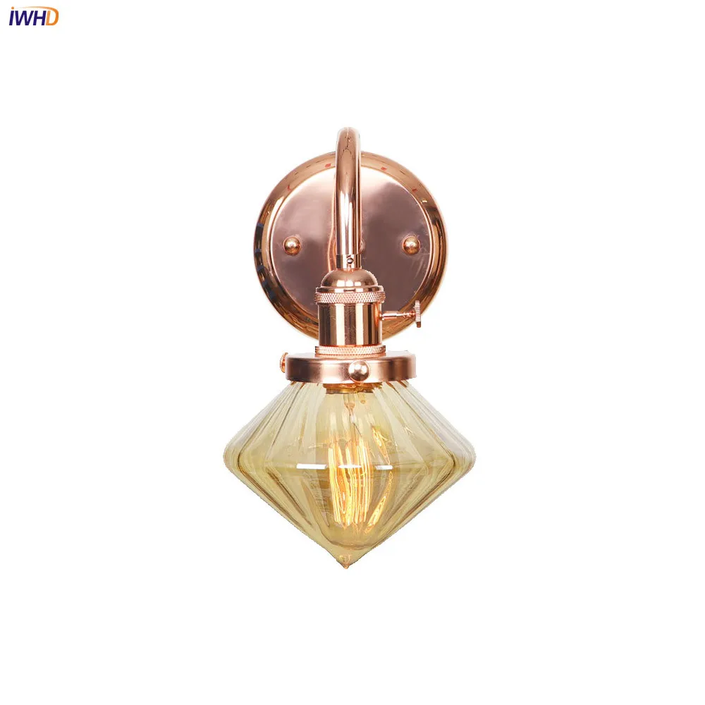 Glass Diamond Wall Lamp LED Rose Golden Wall Light Switch Wandlamp Mirror Light Vintage Bathroom Bedroom Light Home Lighting 
Glass Diamond Wall Lamp LED Rose Golden Wall Light Switch Wandlamp Mirror Light Vintage Bathroom Bedroom Light Home Lighting