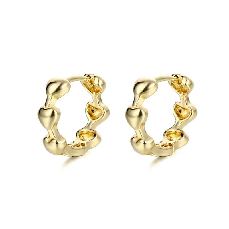 Fashion Simple Metal Geometric Round Small Hoop Earrings Exquisite Gold Heart Love Earrings For Women Girls Jewelry 2021
Fashion Simple Metal Geometric Round Small Hoop Earrings Exquisite Gold Heart Love Earrings For Women Girls Jewelry 2021