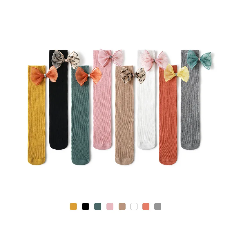 8Pairs/lot 2021 Autumn Children Mesh Bow Knee High Socks Baby Toddler Tube Cotton Ribbed Socken For Girls Kids Knitted Sock 0-12
8Pairs/lot 2021 Autumn Children Mesh Bow Knee High Socks Baby Toddler Tube Cotton Ribbed Socken For Girls Kids Knitted Sock 0-12