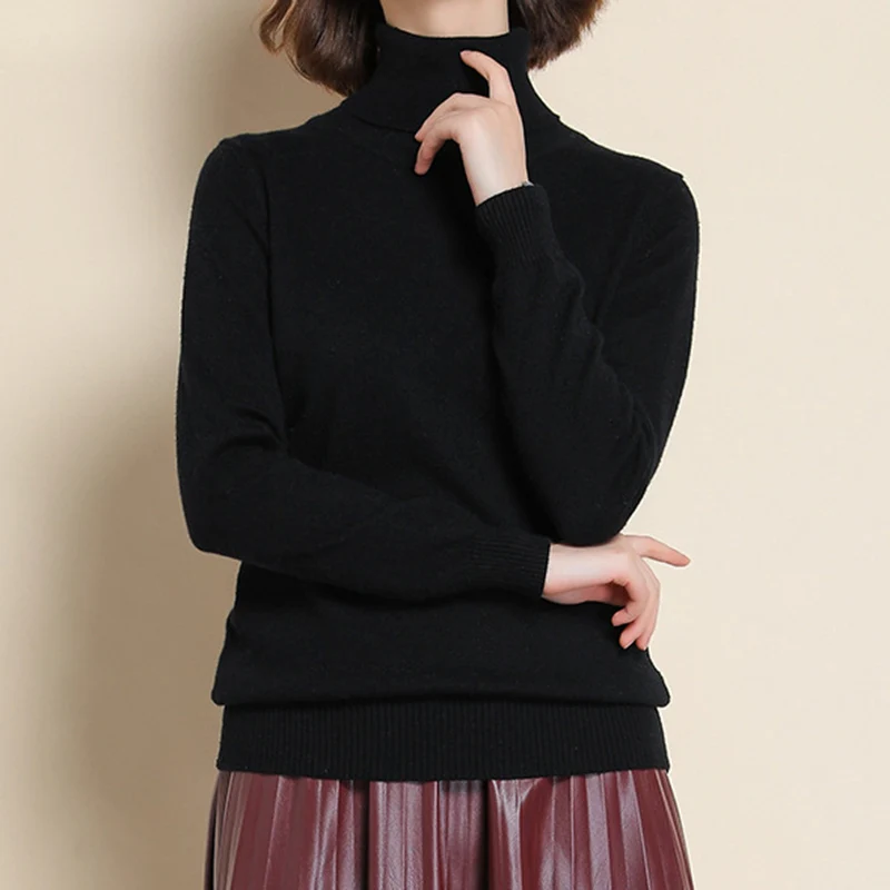 Women Turtleneck Sweater 2020 Autumn Winter Slim Knitted Sweater Soft Long Sleeve Pullover Solid Female Basic Tops Jumper S-3XL
Women Turtleneck Sweater 2020 Autumn Winter Slim Knitted Sweater Soft Long Sleeve Pullover Solid Female Basic Tops Jumper S-3XL