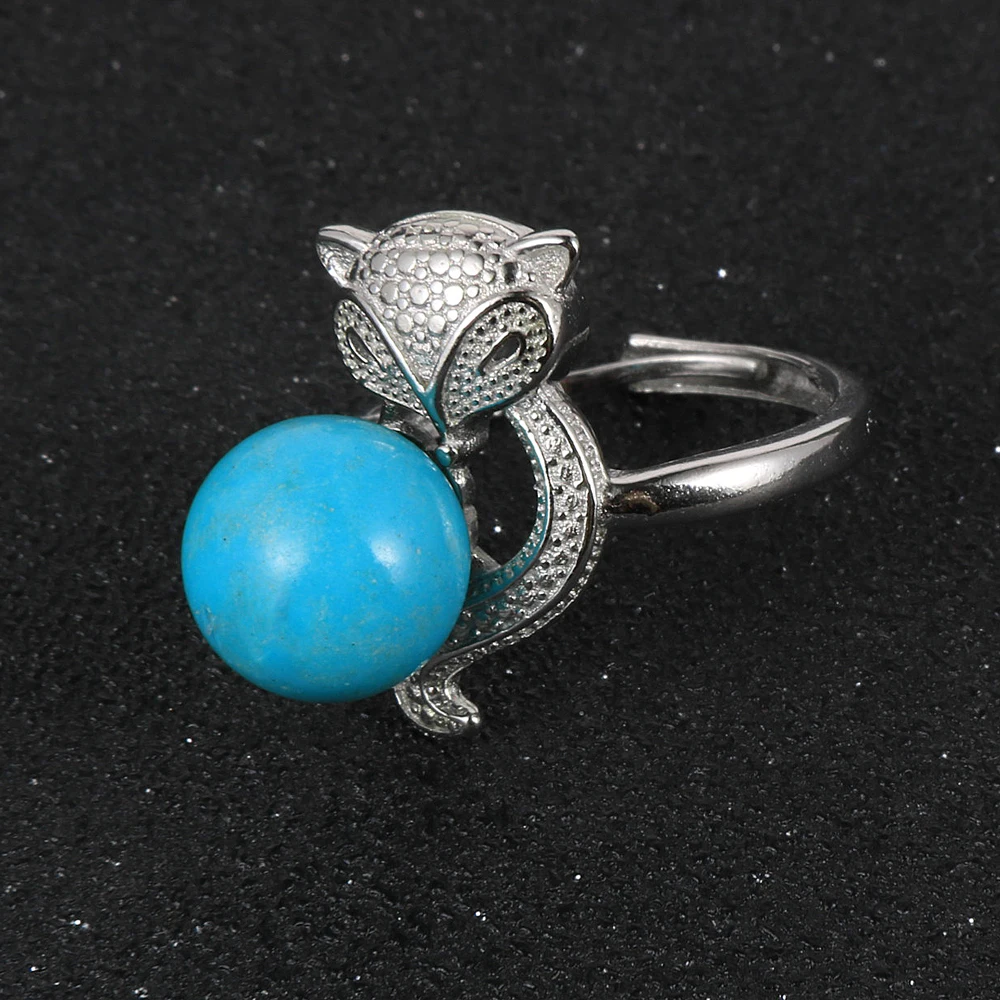 Women Trendy Animal Fox Silver Plated Rings 2020 Female BOHO Natural Stone Turquoises Opal Onyx Beads Adjustable Joint Ring
Women Trendy Animal Fox Silver Plated Rings 2020 Female BOHO Natural Stone Turquoises Opal Onyx Beads Adjustable Joint Ring