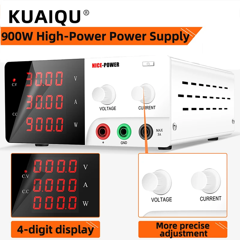 900W/600W Regulated DC Laboratory Power Supply Adjustable 30V 10A20A 30A Voltage Regulator 60V 10A Stabilizer Switch Bench Power
900W/600W Regulated DC Laboratory Power Supply Adjustable 30V 10A20A 30A Voltage Regulator 60V 10A Stabilizer Switch Bench Power