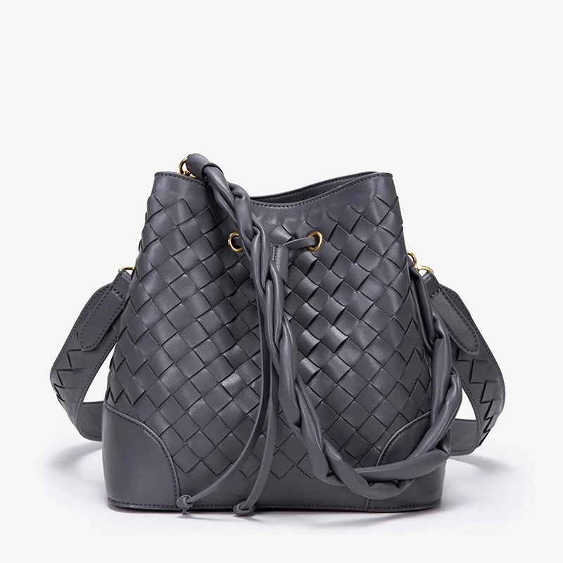 Women Bucket Shoulder Bag String Woven Pu Leather Soft Luxury Designer Fashion Girls Carry on Shoulder Handbag Tote Purse
Women Bucket Shoulder Bag String Woven Pu Leather Soft Luxury Designer Fashion Girls Carry on Shoulder Handbag Tote Purse