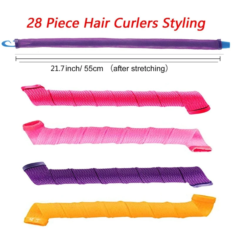 2021 New 28pcs Wave Formers Hair Curlers Long Hair Kit Spiral Curls DIY Rollers No Heat 
2021 New 28pcs Wave Formers Hair Curlers Long Hair Kit Spiral Curls DIY Rollers No Heat
