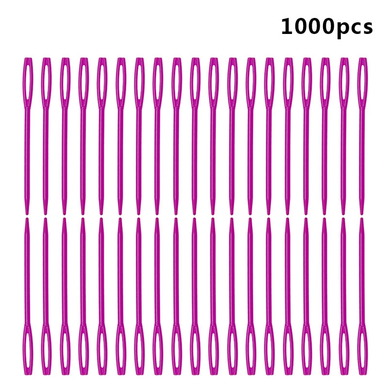 MIUSIE 1000 шт 7 см пластиковые спицы для вязания крючком Крючки гобелены шерсть пряжи