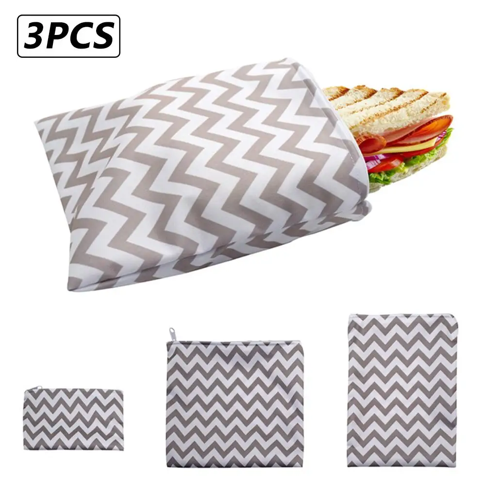 3PCS Reusable Snack Bag Waterproof Bread Sandwich Bag Pouch For School Camping Work Travel
3PCS Reusable Snack Bag Waterproof Bread Sandwich Bag Pouch For School Camping Work Travel