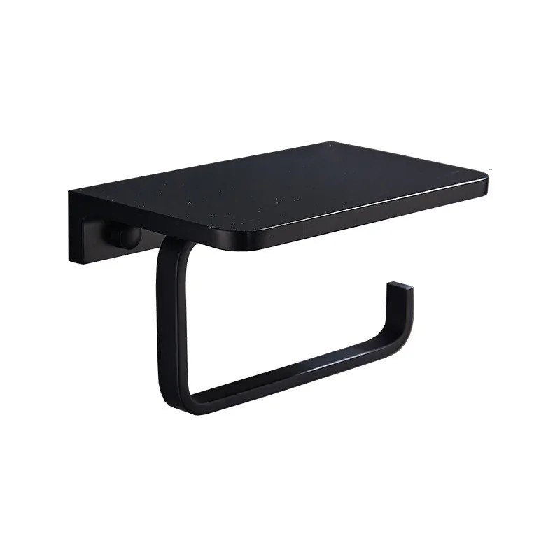 Black Toilet paper holder Tissue holder mobile phone WC Paper Roll Rack Kitchen Roll Holder Bathroom Hardware
Black Toilet paper holder Tissue holder mobile phone WC Paper Roll Rack Kitchen Roll Holder Bathroom Hardware