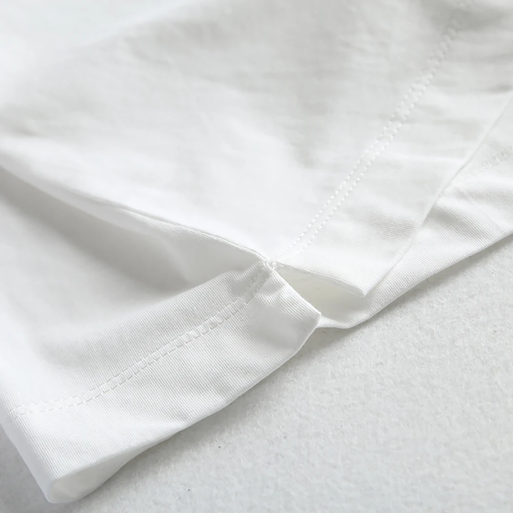 Letter Print White Short Sleeve O-Neck Cotton T Shirt Woman Casual Straight S-L Tops Comfortable Summer Clothes For Women 
Letter Print White Short Sleeve O-Neck Cotton T Shirt Woman Casual Straight S-L Tops Comfortable Summer Clothes For Women