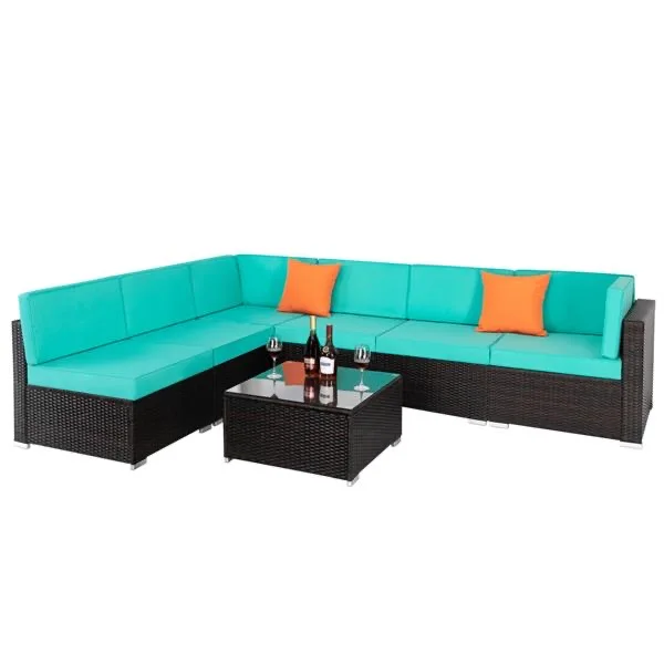 

【USA READY STOCK】Lake Blue Seven-Piece Modular Sofa