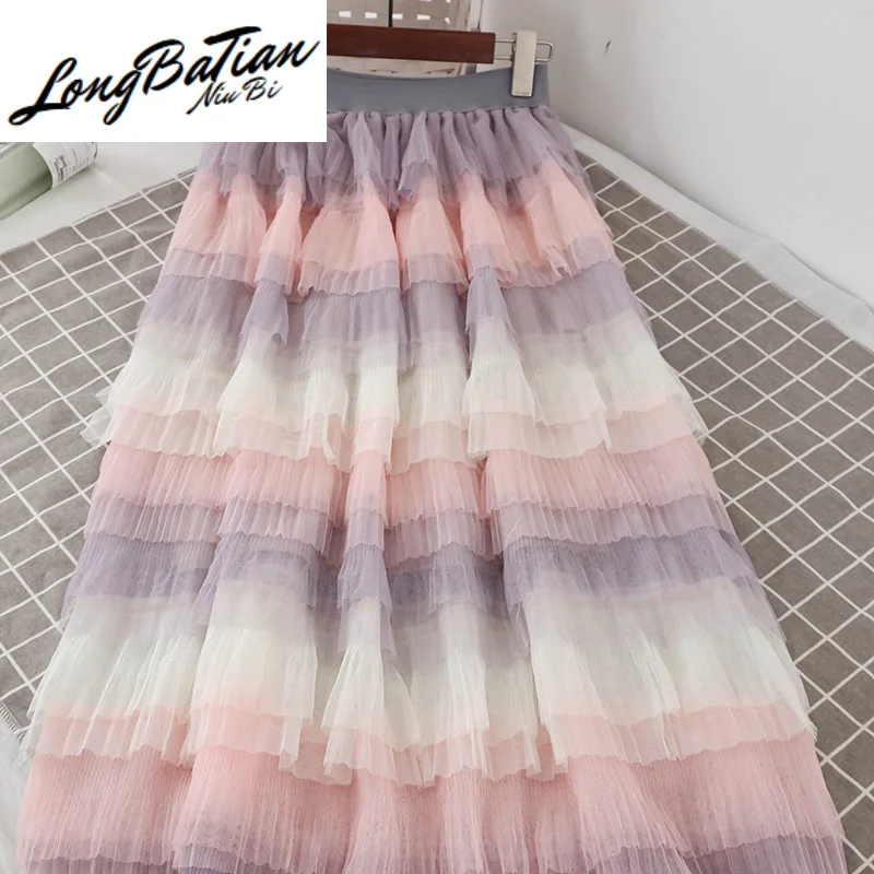 Юбка женская сетчатая с завышенной талией, повседневная в стиле Харадзюку, Одежда большого размера в Корейском стиле, весна-лето
Юбка женская сетчатая с завышенной талией, повседневная в стиле Харадзюку, Одежда большого размера в Корейском стиле, весна-лето